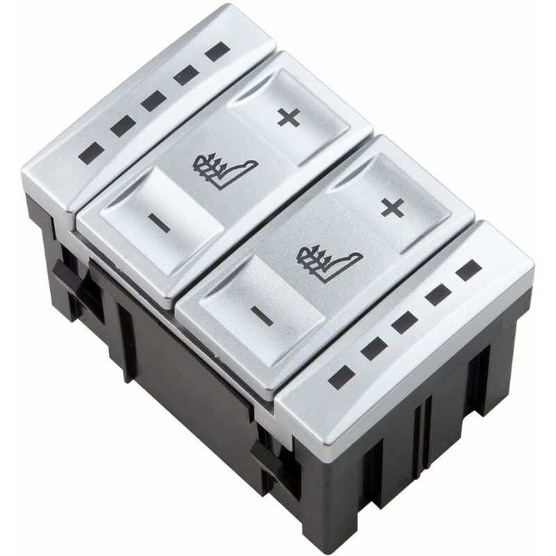 Ersandy - Bouton de commande de chauffage de siège compatible avec Galaxy MK3 s-max Mondeo MK4 6M2T19K314AC BS7T19K314AB Argent