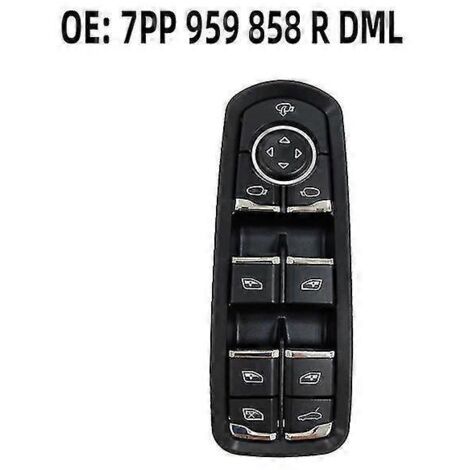 Bouton de commande de lève-vitre avant neuf pour Porsche Cayenne S GTS 911 958 718 Macan Boxster Panamera Coupé Carrera Cayman Turbo  Panneaux de porte intérieurs &--7PP959858RDML