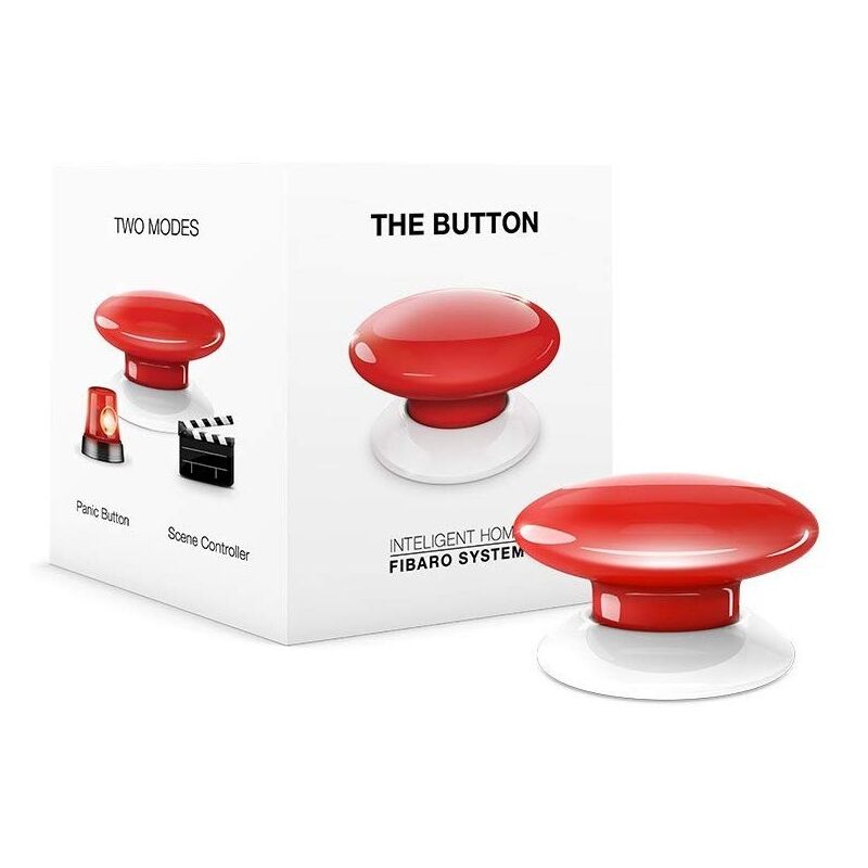Bouton de contrôle domotique Z-Wave / Z-Wave+ The Button Rouge Fibaro