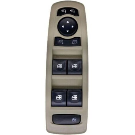Bouton de commutateur de lève-vitre pour R&enault pour Laguna 3 pour Megane 3 pour Fluence 2008-2016 Bouton Régulateur De Console 254000015R Interrupteur De Commande (Color : Beige)