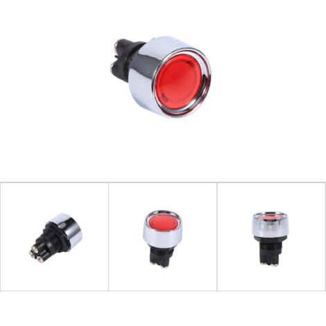 Bouton de démarrage moteur 12V 50A multifonction avec voyant rouge pour véhicule