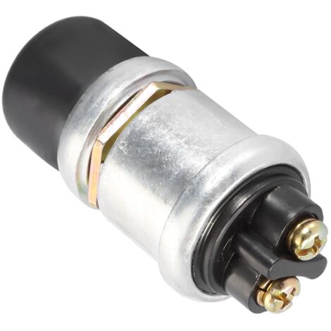 Bouton de Démarrage Moteur 2 Broches 12V 20A Étanche en Aluminium pour Voiture Bateau Moto - Interrupteur Lourd Duty Universel