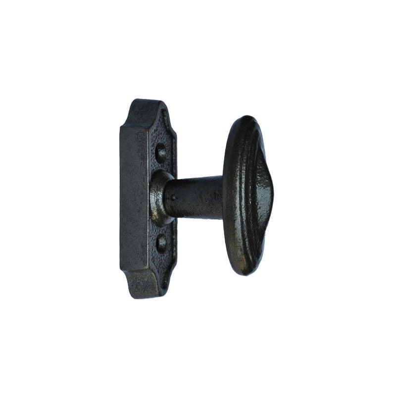 Bouton de fenêtre N°6 sur rosette N°1 Noir Noir