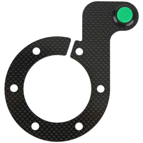 Bouton de klaxon de volant 6 trous en fibre de carbone, confortable et sensible, remplacement pour MOMO vert-AquaForge