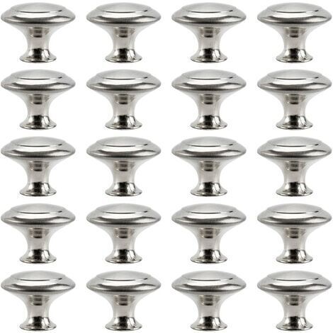 Bouton de Meuble Cuisine Poignées Cabinet Acier Inox Portes Coupe Décoration Porte Cabinet Placard Tiroir Armoire(20PCS)
