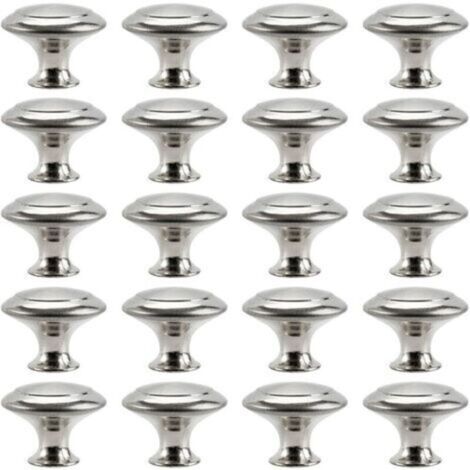 Bouton de Meuble Cuisine Poignées Cabinet Acier Inox Portes Coupe Décoration Porte Cabinet Placard Tiroir Armoire(20PCS)