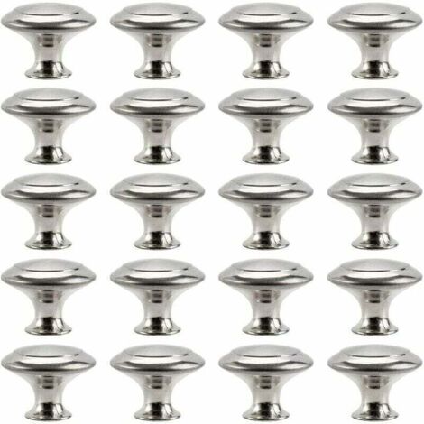 Bouton de Meuble Cuisine Poignées Cabinet Acier Inox Portes Coupe Décoration Porte Cabinet Placard Tiroir Armoire(20PCS)-