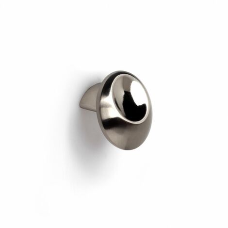 Bouton de meuble Empreinte argent zamak H.22 x l.31 x P.31 mm