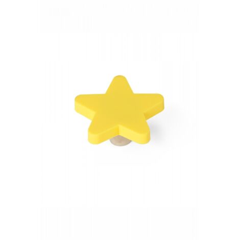Bouton de meuble Fabriqué en PVC - Zamak coleur jaune | Mesures 49*47*23mm | Système de fixation vissé | Comprend des vis M4 | 1 unité - talla