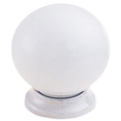 Bouton de meuble rond avec embase en résine BLANC - JOAN JOSE VERGES