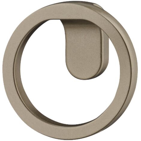 Bouton de meuble rond design moderne en alliage zingué Ø51mm socle 23x15mm Placard Tiroir Porte Poignée, aspect bronze