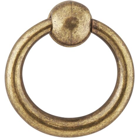 Bouton De Meuble Rond Vieil Or Zamak H.36 X L.35 X P.13 Mm