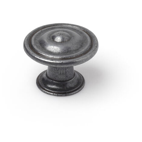 Bouton de meuble  Style classique  Fabriqué en Zamac  Finition argent vieilli  Mesures 303023mm  Système de fixation vissé  Comprend des vis M4  2 unités - talla