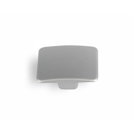 Bouton de meuble  Style contemporain  Fabriqué en Zamac  Finition aluminium  Mesures 373719mm  Système de fixation  Comprend des vis M4  1 unité - talla