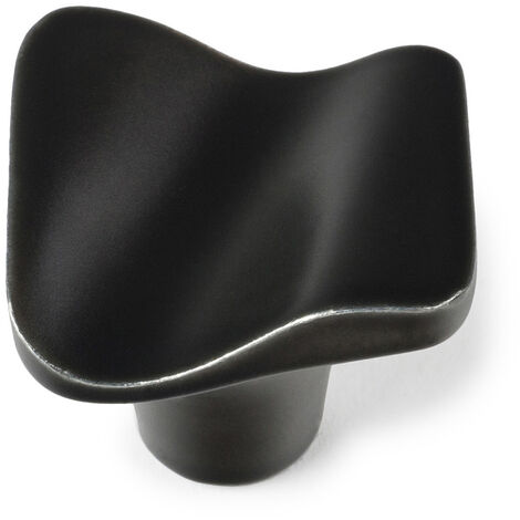 Bouton de meuble  Style contemporain  Fabriqué en Zamac  Finition noire mate  Mesures 323226mm  Système de fixation vissé  Comprend des vis M4  2 unités - talla