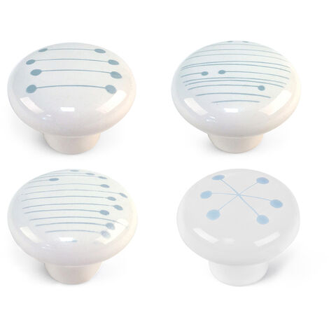 Bouton de meuble  Style décoratif  en porcelaine  Finition blanche  Mesures 404031mm  Système de fixation vissé  Comprend des vis M4  4 unités - talla