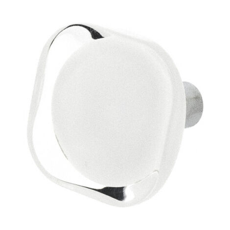 Bouton de meuble transparent blanc 33X32 mm, PROST