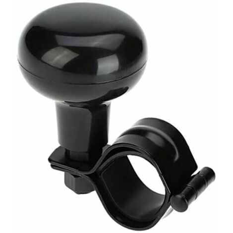 Bouton de Poignée Boule de Poignée de Direction, Boule de Bouton de Rotation de Volant, Boule de Véhicule de Bouton de Volant, Clip Universel, Convient Aux Novices, Noir