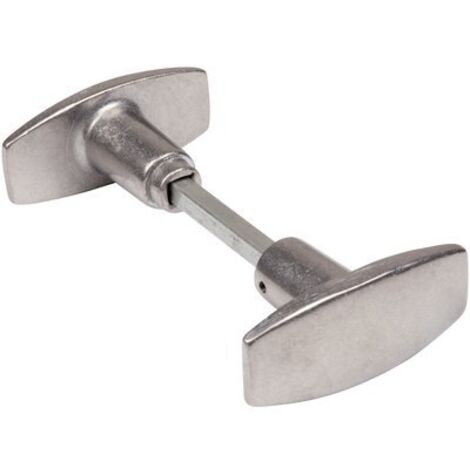 Bouton de porte aluminium - Carré 6 mm - 1165 - Duval