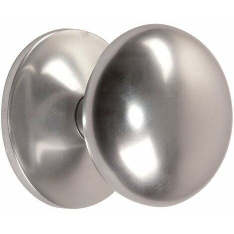 Bouton de porte en aluminium naturel – Finition argentée – Saillie 72 mm – Diamètre platine 74 mm – Installation facile avec vis filet bois – Cadap