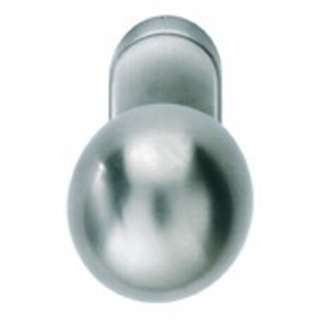 Bouton de porte PT, 07 0802, sur rosace ovale, aluminium F1