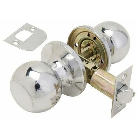 Bouton de porte Wolfpack chromé simple pour couloir