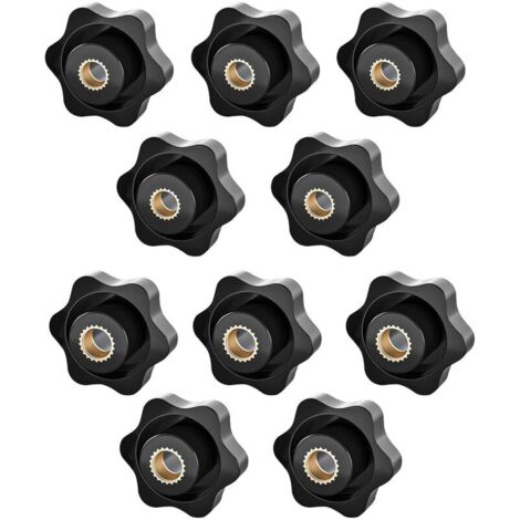 Bouton de serrage M6, écrou étoile, écrou de serrage M8, filetage moleté, écrous étoile, pour mécanique, industrie, mobilier, équipement, lot de 10