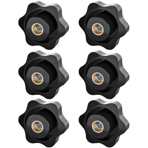 Bouton de serrage M8, écrou en étoile, bouton de serrage à filetage moleté, écrou de serrage M8, bouton d'écrous de serrage à tête en étoile, pour mécaniciens, meubles, équipement électronique,