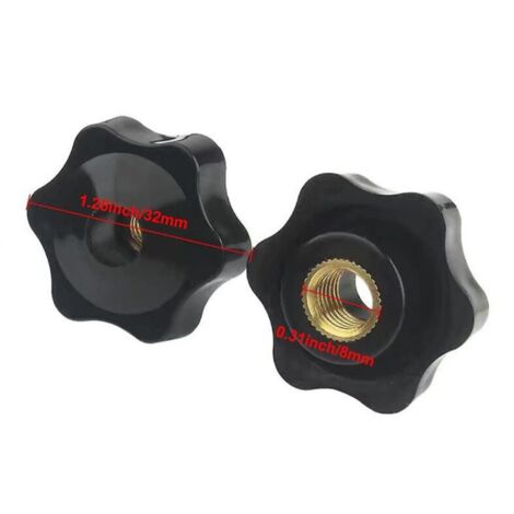 Bouton de serrage M8, écrou étoile, bouton de serrage à filetage moleté, écrou de serrage M8, écrous de bouton de serrage à tête étoilée, pour mécanique et équipements électroniques