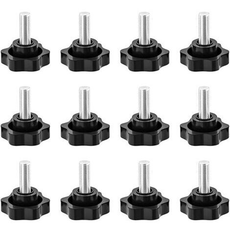 Bouton de Serrage M8, Vis de Serrage, Vis de Pouce, Vis à Tête Étoilée, Boutons de Serrage, Bouton Moleté à Filetage, Vis à Poignée Étoilée, Moletée Bouton, pour Mécanique, L'industrie