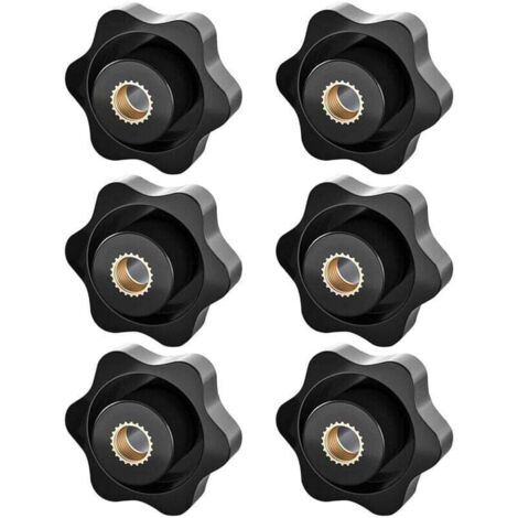 Bouton de Serrage M8, XU, Ecrou Étoile, à Filetage Moleté, Écrou M8, Étoile Écrous Bouton,pour Mécaniques, Mobilier, Équipements Électroniques, 6 P KZQ - KZQ