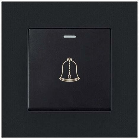 Bouton de sonnette extérieur étanche 220-250V – Panneau en verre trempé – Interrupteur ignifuge 16A – 86 x 86 mm