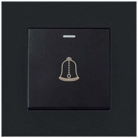 Bouton de sonnette extérieur étanche 220-250V – Panneau en verre trempé – Interrupteur ignifuge 16A – 86 x 86 mm