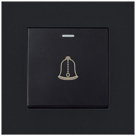 Bouton de sonnette extérieur, interrupteur de sonnette 220-250V avec panneau en verre trempé. Ce bouton poussoir de carillon étanche fonctionne sans fil et mesure 3,38 pouces de diam