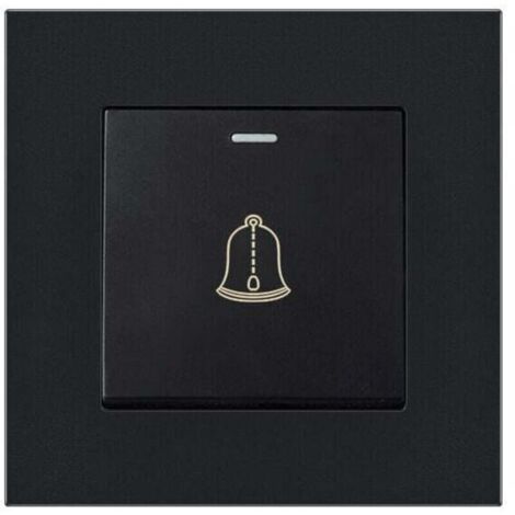 Bouton de sonnette extérieur, interrupteur de sonnette 220-250V avec panneau en verre trempé. Ce bouton poussoir de carillon étanche fonctionne sans fil et mesure 3,38 pouces de diamètre.