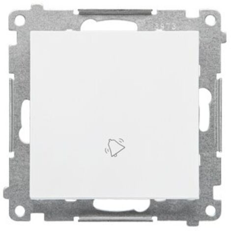 Bouton de sonnette (module) 10 AX, 250 V, connecteurs rapides : Blanc mat, SIMON55