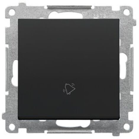 Bouton de sonnette (module) 10 AX, 250 V, connecteurs rapides : Noir mat, SIMON55