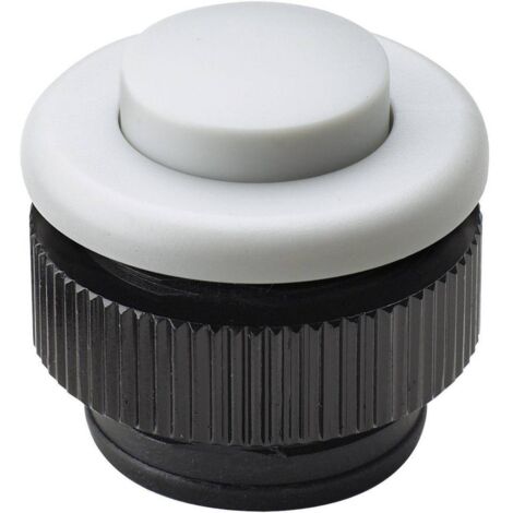 Bouton de sonnette simple Grothe 61032 blanc 12 V/1,5 A