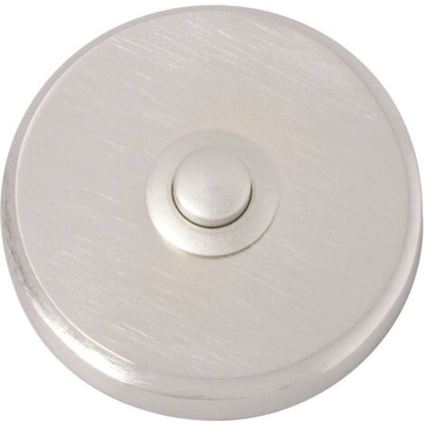 Bouton de sonnette simple Heidemann 70083 nickelé 24 V/1 A