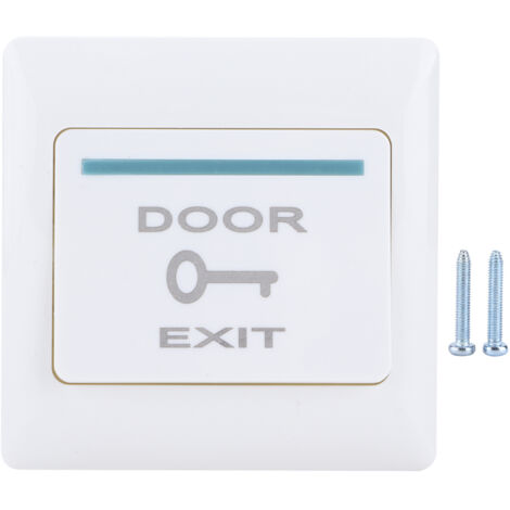 Bouton de sortie de porte ignifuge type 86 pour systèmes de contrôle d'accès, bureaux et résidences