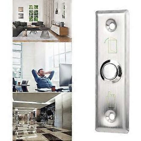 Bouton de sortie en acier inoxydable, bouton-poussoir de porte rond, interrupteur électrique de contrôle d'accès pour cadre de porte creux/boîte électrique intégrée