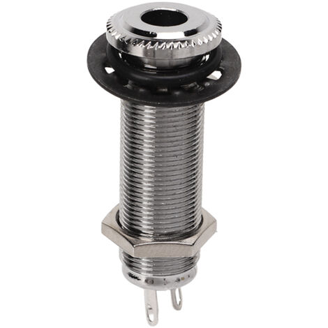Bouton de sortie fileté en laiton pour guitare électrique et basse, finition argentée