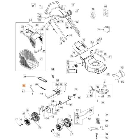 Bouton de tondeuse modèles G44TK COMFORT PLUS ORIGINAL OLEOMAC 66110683