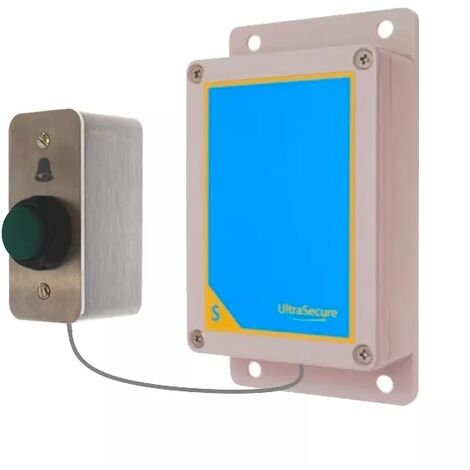 Bouton déporté supplémentaire sans-fil 900m sonnette autonome extérieur longue distance picto 'cloche' (gamme DA600+)