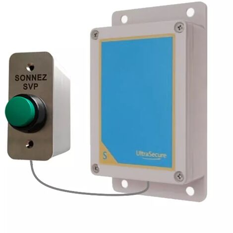 Bouton déporté supplémentaire sans-fil 900m sonnette autonome extérieur longue distance 'sonnez svp' (gamme DA600+)