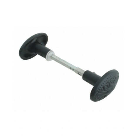 Bouton double bigorre en fonte noir pour carré 6 et 7mm