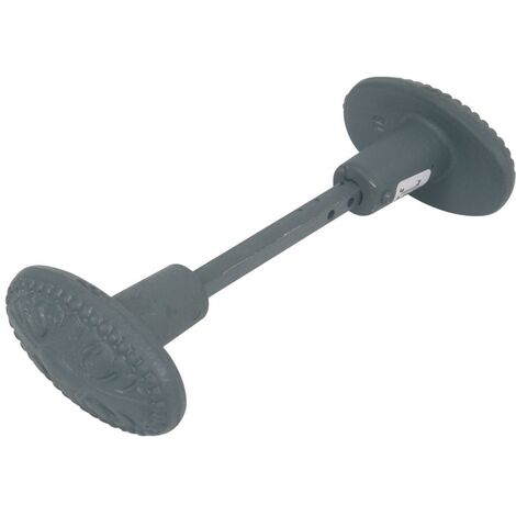 Bouton double C6 orné en fonte peint appret gris JARDINIER MASSARD J502182