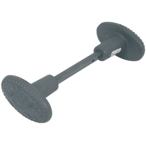Bouton double C6 orné en fonte peint appret gris JARDINIER MASSARD J502182