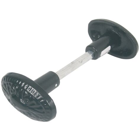 Bouton double C6 orné en fonte peint epoxy noir JARDINIER MASSARD J502181