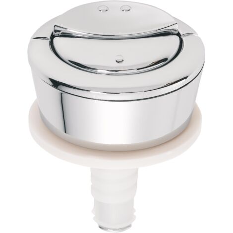 Bouton double chasse pour mécanisme Wirquin MW 10724129 – Économie d'eau 3/6L – Plastique finition chromée – Installation rapide